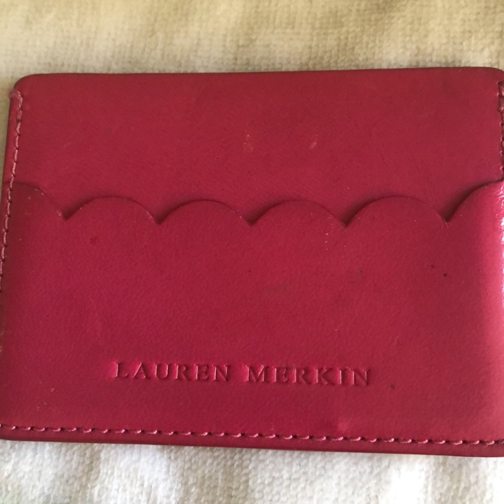Lauren Merkin Hot Pink card case